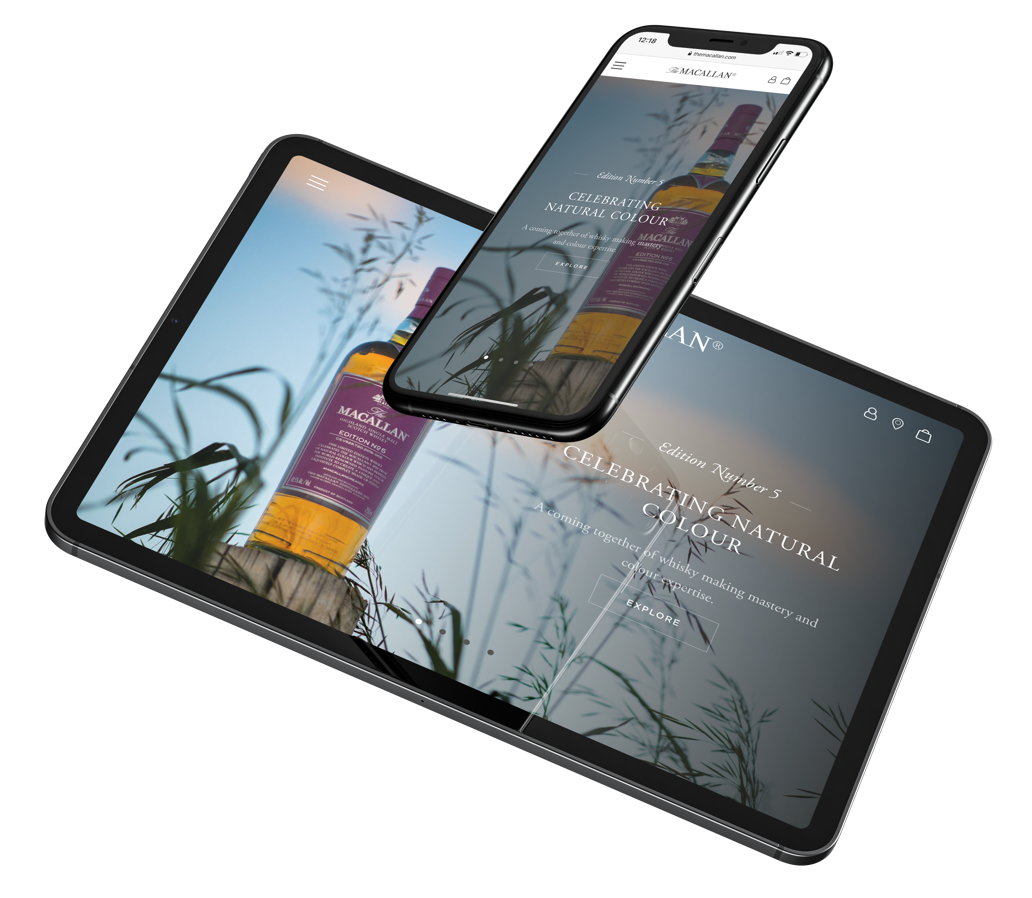 Macallan website mockup